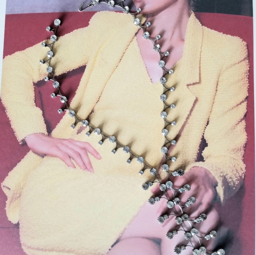 Art Deco 1920s Flapper Crystal Rhinestones Necklace Crystal Necklace Wedding AC1